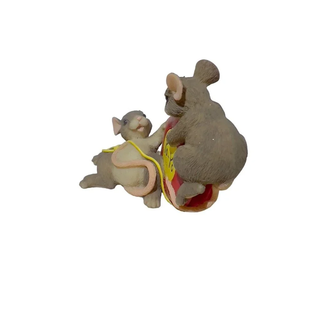 Fitz And Floyd Charming Tails Mouse Yo- Yo Even the Ups and Downs Are Fun Figure